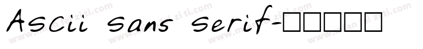 ASCii Sans Serif字体转换